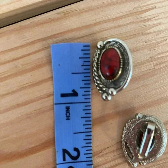 Art “Arthur Pepper” Signed Vintage Agate Gemstone Clip On Earrings - Picture 6 of 6